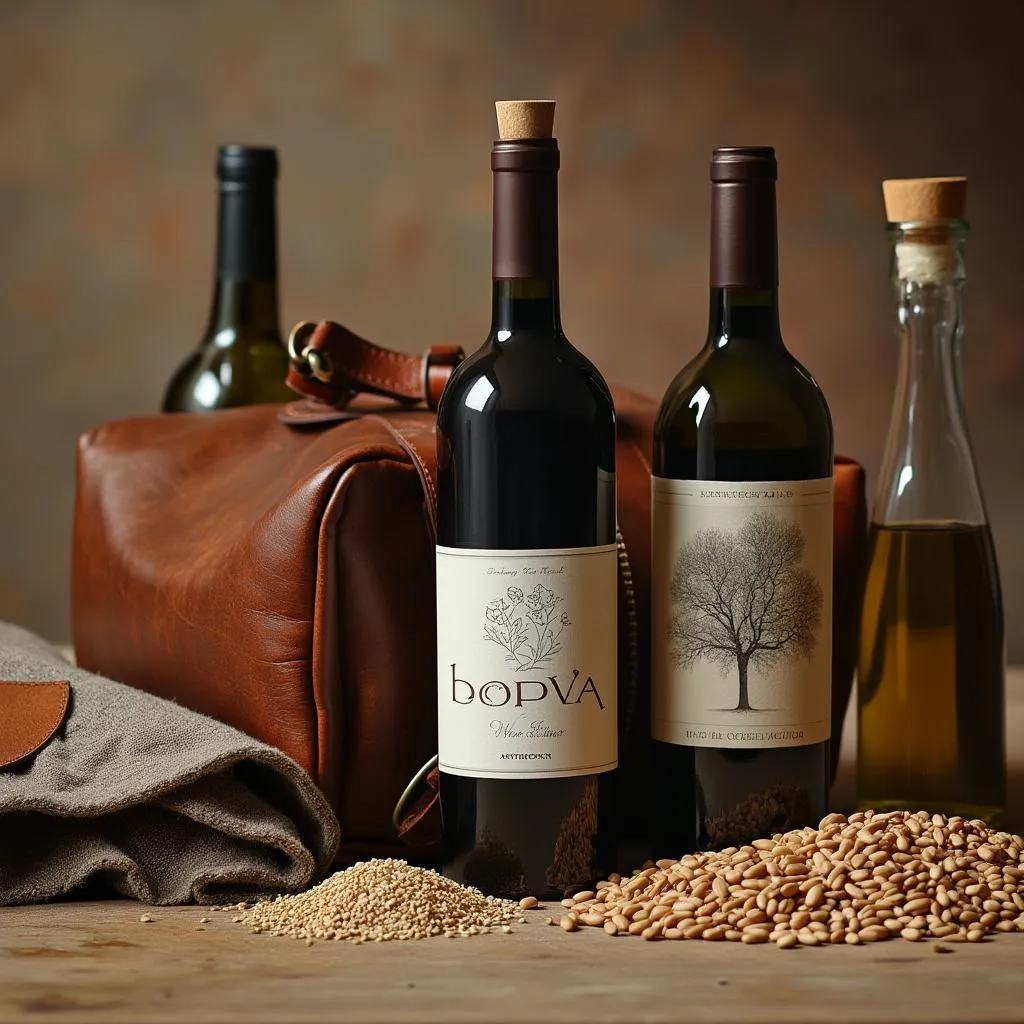Productos argentinos de exportación: vinos, cueros, alimentos